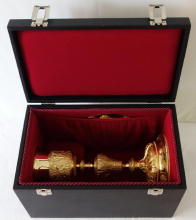 Antique solid silver gilt French Baroque Chalice